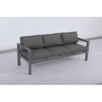 Ebern Designs Abygayle Patio Sofa with Cushions