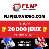 www.flipjeuxvideo.com          Plus de 20000 jeux/accessoires/consoles en inventaire, livraison rapide! Garantie!