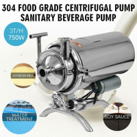 Portable 110V 750W 304 Food Grade Centrifugal Pump Sanitary Beverage Pump 3T/h