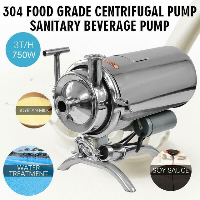 Portable 110V 750W 304 Food Grade Centrifugal Pump Sanitary Beverage Pump 3T/h in Other Business & Industrial