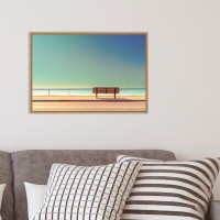 Rosecliff Heights Canvas Art Framed 'The Bench' By Arnaud Bratkovic: Outer Size 23 X 16"