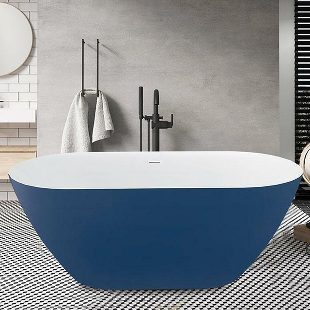 67x30x24 Acrylic Freestanding Bathtub in 3 Colors ( Lemon Yellow, Victoria Blue & Shades of Gray ) in Plumbing, Sinks, Toilets & Showers - Image 3