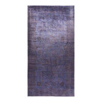 Isabelline Asfia Vibrance One-of-a-Kind Hand-Knotted 8'10" x 17'5" Wool Area Rug in Purple