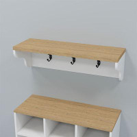 Latitude Run® Versatile Hall Tree With Shoe Storage Bench And 4-in-1 Coat Rack Organizer Set