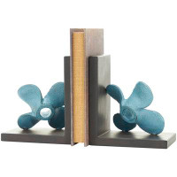 Williston Forge Metal Distressed Propeller Bookends