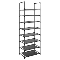 Rebrilliant 8 Tier Metal Sturdy Shoe Rack For Entryway/Closet, Stores 16-20 Pairs Of Shoes, Multi-Use Shelf Organizer Fo
