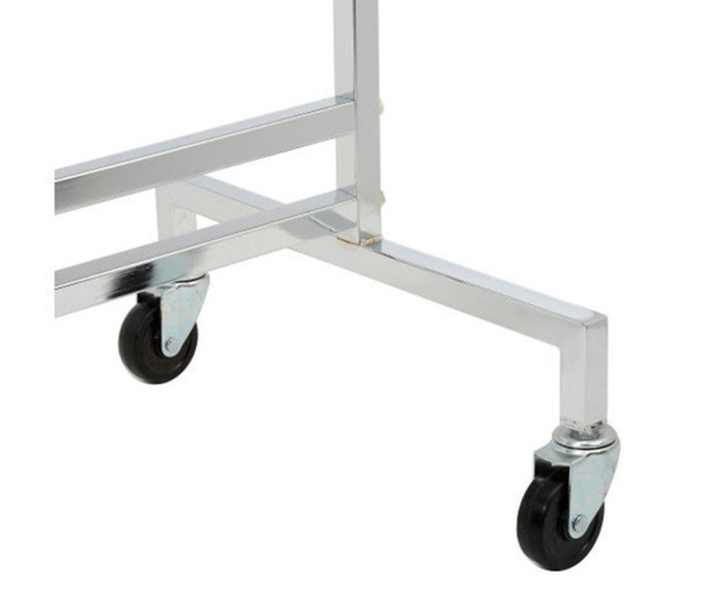 SINGLE HANGRAIL ROLLING RACK - SQUARE TUBING - 12 PULLOUT ARMS - ADJUSTABLE FROM 54 to 74 HIGH in Other in Ontario - Image 3