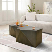 Pasargad Urban Chic Zink Antique Finish Grey Coffee Table