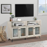 Ebern Designs Washed Grey Media Console TV Stand