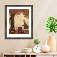 Red Barrel Studio 706-6765 Following The Pumpkin by - Picture Frame Drawing Print