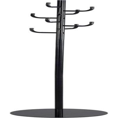 Hokku Designs Hook Head Coat Rack, Freestanding Hat and Jacket Hanger with 8 Rounded Edge Hooks, Durable Black in Other