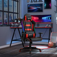 Gaming Office Chair 26"W x 23.5"D x 53.5"H Red