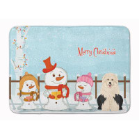 The Holiday Aisle® Merry Christmas Old English Sheepdog Memory Foam Bath Rug