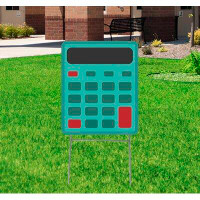 Trinx School Calculator Yard Garden Stake