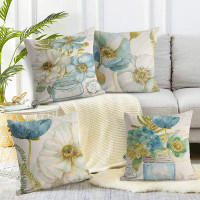 weilaicheng Throw Pillow Covers Vintage Farmhouse Couch Decorative Cushions Cases For Living Room Sofa Bed Square