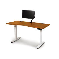 Copeland Furniture Invigo Height Adjustable Desk with Built in Outlets