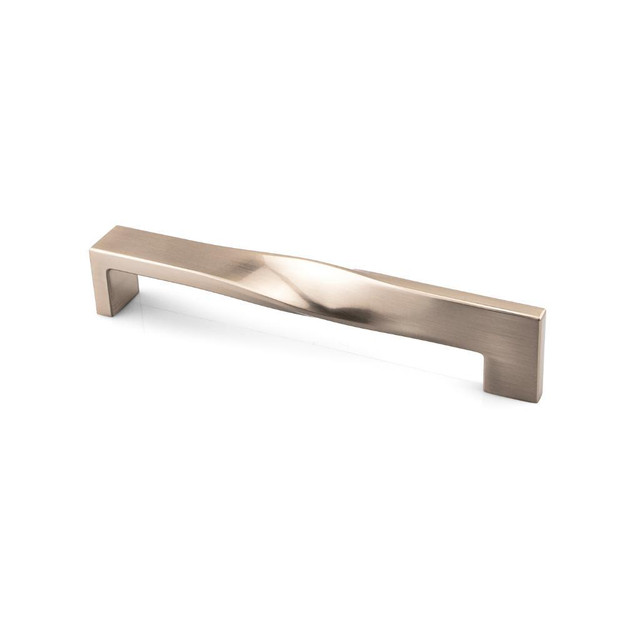 Twist Modern Pull - Brushed Satin Nickel or Polished Chrome - 2 Lengths 160mm or 192mm    Twisted MAR in Hardware, Nails & Screws - Image 3