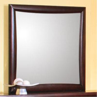 Winston Porter Ermey Wood Framed Mounts To Dresser Mirror in Cappuccino Brown