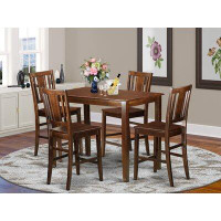 Charlton Home Stjean 4 - Person Counter Height Solid Wood Dining Set
