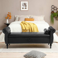 Wildon Home® Contrada Faux Leather Upholstered Storage Bench