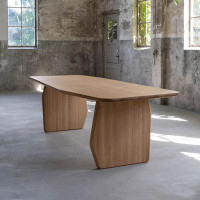 Latitude Run® Modern creative modelling solid wood dining table
