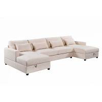 Latitude Run® Large U-Shape Sectional Sofa With Pillows
