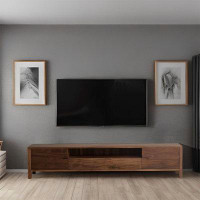 RARLON Black walnut wood simple about modern solid wood TV cabinet