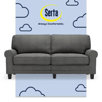 Serta at Home Copenhagen 73" Sofa Couch for Two People with Pillowed Back Cushions and Rounded Arms