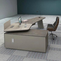 My Lux Decor Customized Office Desk, Fashionable And Creative Boss Desk And Chair Combination, Complete Set Of Bookcases
