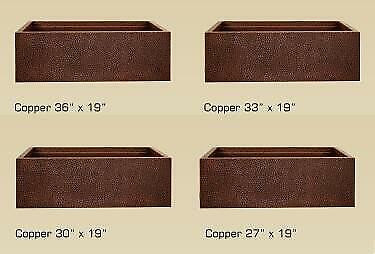 Bosco Sinks - Copper Series - 16 Gauge Hammered Apron Radius Corner in 4 Sizes ( 27, 30, 33 &amp; 36 ) in Plumbing, Sinks, Toilets & Showers