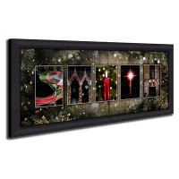 Latitude Run® Christmas Name Art by - Picture Frame Photograph on Canvas