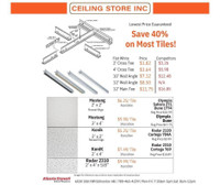 Ceiling Tiles and Cross Braces for Low Prices!