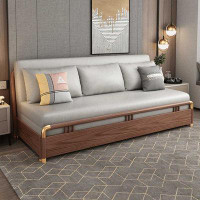 POWER HUT Sofa Bed Folding Dual Purpose Small Living Room Multi-Functional Solid Wood Sofa
