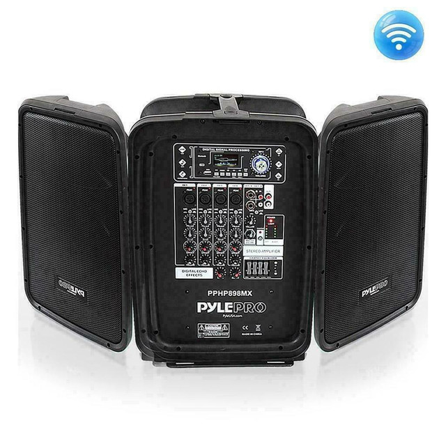 PYLE PPHP898MX Bluetooth PA Speaker &amp; Amplifier Mixer System Kit in Performance & DJ Equipment - Image 2