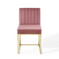 Everly Quinn Carriage Channel Tufted Upholstered Dining Chair