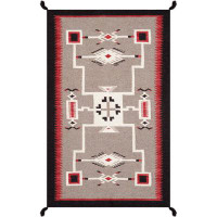 Isabelline Isabelline Tuscany Collection Reversible Wool Mocha Area Rug- 5' 1'' X 6' 9''
