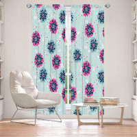 East Urban Home Lined Window Curtains 2-panel Set for Window Size by Metka Hiti - Flower Blossoms