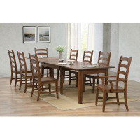 Loon Peak Huerfano Valley 9 Piece Extendable Solid Wood Dining Set