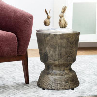 Loon Peak Flaviano 17'' tall Drum End Table Garden Stool