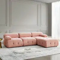 Latitude Run® L Shaped Tufted Designed and DIY Combination Modular Sofa Cloud Sofa Memory Foam