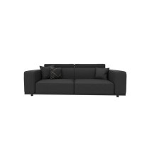 Hokku Designs Milos 3 Seater Sofa in Anthracite