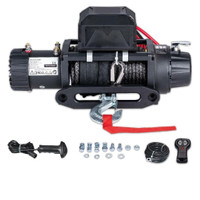 NEW 12V 13500 LBS SYNETHIC ROPE WINCH & REMOTE TXP13500