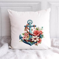 East Urban Home Nautical Sea Life_206 - Throw Pillow Insert Included