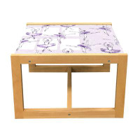 East Urban Home East Urban Home Ballerina Coffee Table, Pastel Themed Continuous Feminine Pattern Of Ballet Dancers Prin