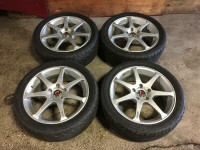 ONSOKU 17 INCH MAGS WITH TIRES 215/45R17 5X114.3 +45 FOR SALE