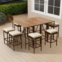 Yifeng 10-Piece Outdoor Square Patio Dining Set