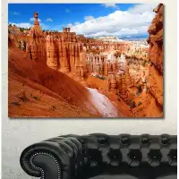 Made in Canada - Design Art Sandstone Hoodoos in Bryce Canyon - Wrapped Canvas Photograph Print
