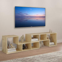 Wrought Studio Simple Wooden Double L-Shaped TV Stand