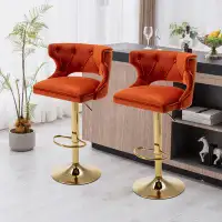 Rosdorf Park Bar Stools With Back and Footrest Counter Height Dining Chairs