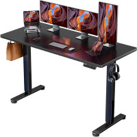 Latitude Run® Modern Black Electric Standing Desk - Adjustable Sit And Standing Desk For Office And Home Use